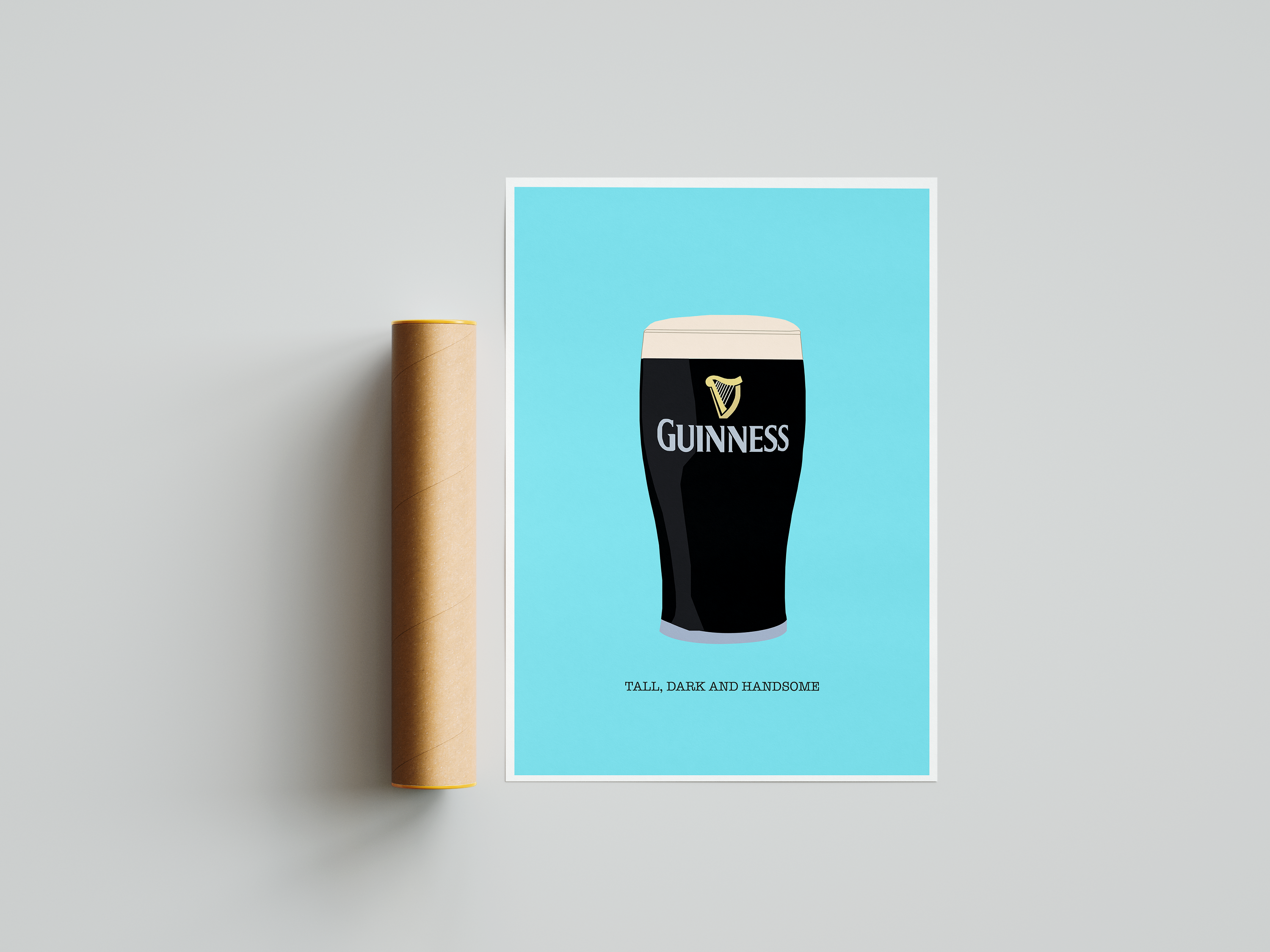 Guinness Print 'Tall, Dark and Handsome' - Image 7