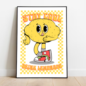 Retro Lemon Print